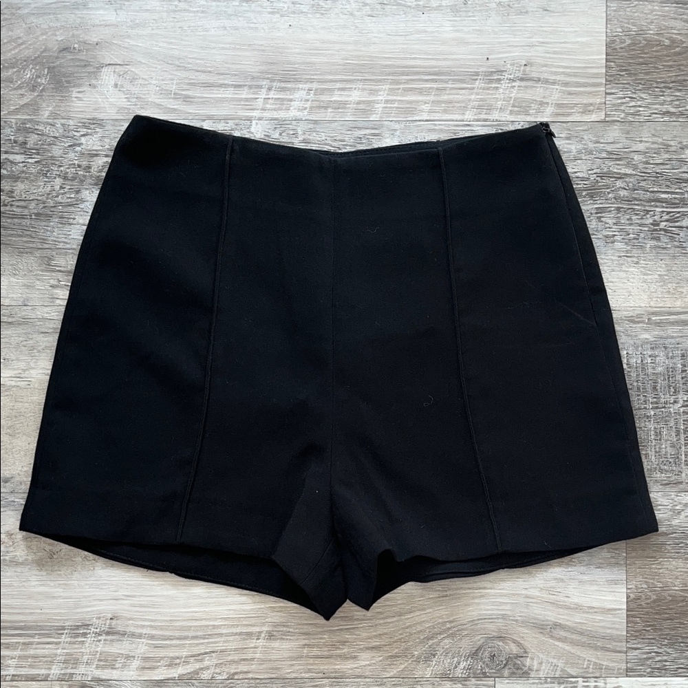 Zara High Waist Black Shorts